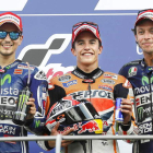 Lorenzo, Márquez y Rossi, el podio del Gran Premio de Italia.