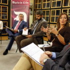 Mónica Murciego, Joaquín S. Torné, Roberto Núñez, Milagros Marcos y Alberto Domingo, durante el programa. RAMIRO