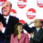El primer ministro italiano, Silvio Berlusconi, en un discurso electoral.