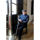 Antonio Viñayo (Otero de las Dueñas, 1922 - León, 2012), hace tres años, cuando aún residía en la Colegiata de San Isidoro.