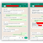 Captura de pantalla de los mensajes de la nueva modalidad de estafa. SUBDELEGACIÓN DE SAN PEDRO