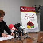 La presidenta del Patronato de Fiestas, Nancy Prada, en la presentación del programa.