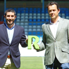Alejandro González y Eduardo Domínguez presentaron el acuerdo Deportiva-R. DL