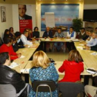 Reunión de la Ejecutiva socialista ayer en León.