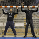 Rogelio Llamazares y Matej Asanin, los dos guardianes de la portería del Ademar.
