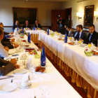 Silván, ayer en su desayuno de trabajo con empresarios y periodistas