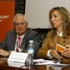 Guillermo García y Alicía García Rodríguez, ayer en la Junta en León