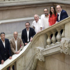 Albiol (PPC), Romeva (Junts pel Sí), Espadaler (Uniò), Rabell (Sí que es Pot), Baños (CUP), Arrimadas (Ciutadans) e Iceta.