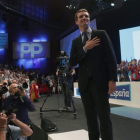 El palentino Pablo Casado, tras ser elegido ayer nuevo presidente del PP en sustitución de Mariano Rajoy. ZIPI