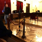 Clemades Rodríguez, alcalde de Carucedo, la semana pasada en el banquillo de los acusados de la Audiencia Provincial de León.