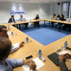 Un momento del encuentro, ayer en Valladolid.