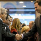 Los Príncipes de Asturias junto a la consejera María José Salgueiro y al ministro Miguel Sebastián