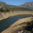 Vista parcial del embalse de Barrios de Luna tomada a mediados de este mes.