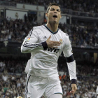 Cristiano Ronaldo celebra con efusividad el gol anotado frente al Málaga.