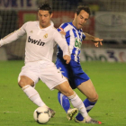 Cristiano Ronaldo jugó y marcó en El Toralín en el partido de ida ante la Ponferradina. L. DE LA MATA