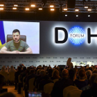 Zelenski intervino ayer en la cumbre de Doha. NOUSHAD THEKKAYI