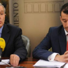 Emilio Gutiérrez y Juan Pablo García, ayer, en rueda de prensa.