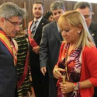 Fernández y Carrasco coincidieron ayer en la agenda política en León; y en Valladolid.