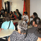 Mujeres de mineros, reunidas ayer en Bembibre.