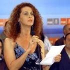Carla Antonelli durante una intervención en un acto del PSOE