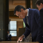 Sánchez ayer, en el acto por el Día Europeo de las Lenguas en la sede del Instituto Cervantes en Madrid. POOL MONCLOA/BORJA PUIG DE LA BELLACASA