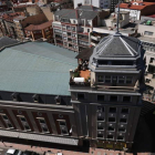 Fotografía aérea del Teatro Emperador tomada en 2015 en la que se ve el edificio completo. RAMIRO