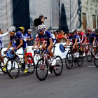 El pelotón de ciclistas sub-23 compite en los mundiales de ciclismo 2013 en Florencia.