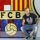 Jordi Alba pasó ayer por las dependencias del Barcelona.
