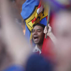 Los cánticos de ¡Barça, Barça! se oyeron constantemente.