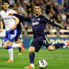 El portugués hizo el único gol del Real Madrid, pero no estuvo a su nivel habitual y sucumbió ante el Zaragoza.