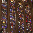 Vidriera de la Catedral de León conocida como La Cacería.
