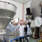Un momento de la visita por la planta de San Román.