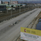 Estado de la entrada a León del AVE, sin obras desde el mes de noviembre.