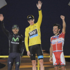 Quintana, Froome y Rodríguez fueron los protagonistas del podio nocturno de este Tour.