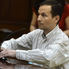 José Bretón, en la sala de vistas donde es juzgado acusado de matar a sus dos hijos.
