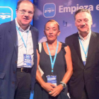 Herrera, Isabel Carrasco y Alfredo Prada, ayer.