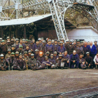 Los últimos trabajadores del pozo Ibarra, en 1996.