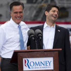 Mitt Romney, en la presentación de Paul Ryan.