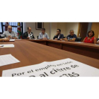 Los diputados provinciales se trasladaron ayer a Villadangos para la junta de portavoces previa al pleno municipal