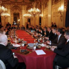 Vista general de la reunión de los ministros de Asuntos Exteriores de la UE convocada ayer en París