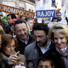 Esperanza Aguirre participó en la manifestación provida.