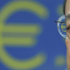 El italiano Mario Draghi, presidente del Banco Central Europeo, antes de una rueda de prensa.