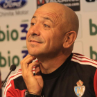 Claudio, durante una rueda de prensa en El Toralín.
