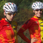María Calderón y Julia Rodríguez representarán a España en la contrarreloj júnior (i) mientras que Mario González y Juan Camacho lo harán en la crono sub-23.