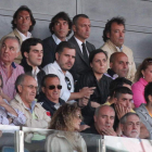 Los Quijano y Dani Martínez vieron el partido en el palco.
