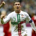 Cristiano Ronaldo celebra el gol que dio a Portugal la clasificación para las semifinales.