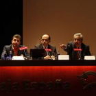 Paulino Herrero, Nelson Lama, Emilio Bronte, Manuel Rodrigo y Ricardo Durán en el debate.