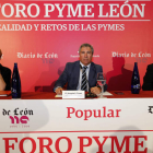 Beatriz Escudero, Joaquín S. Torné y Álex Rovira, ayer, durante el Foro Pyme celebrado ayer. RAMIRO