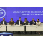 Vista general de la reunión la reunión del Comité Ejecutivo Nacional del PP, presidido por el presidente del Partido Popular y del Gobierno en funciones, Mariano Rajoy.