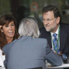Sánchez-Camacho y Rajoy, con Josep Piqué.
